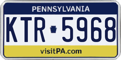 PA license plate KTR5968