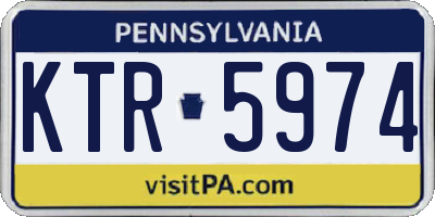 PA license plate KTR5974
