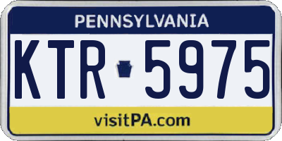 PA license plate KTR5975