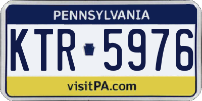 PA license plate KTR5976