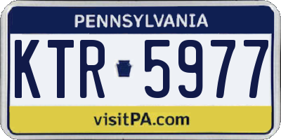 PA license plate KTR5977