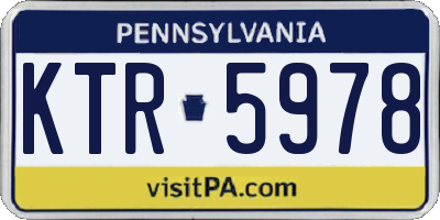 PA license plate KTR5978