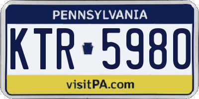 PA license plate KTR5980