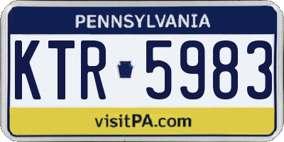 PA license plate KTR5983