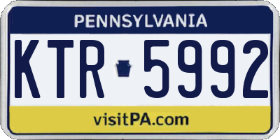 PA license plate KTR5992