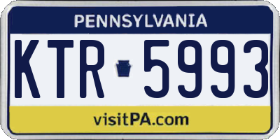 PA license plate KTR5993