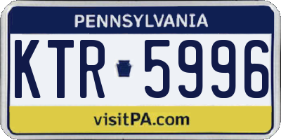 PA license plate KTR5996