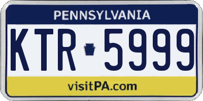 PA license plate KTR5999