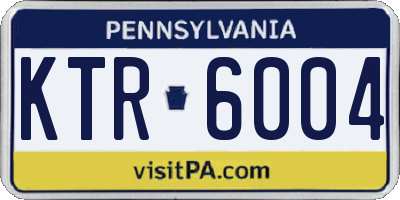 PA license plate KTR6004