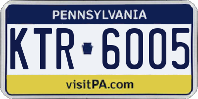 PA license plate KTR6005