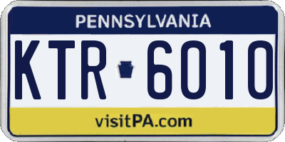PA license plate KTR6010