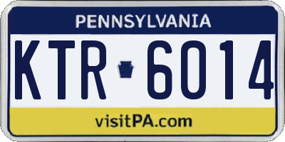 PA license plate KTR6014