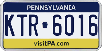 PA license plate KTR6016