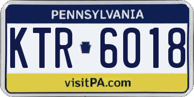 PA license plate KTR6018