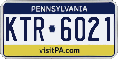 PA license plate KTR6021