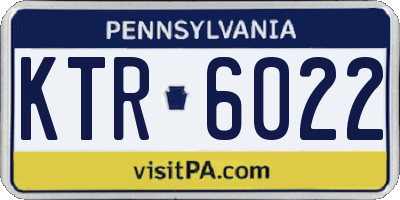PA license plate KTR6022