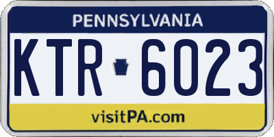 PA license plate KTR6023