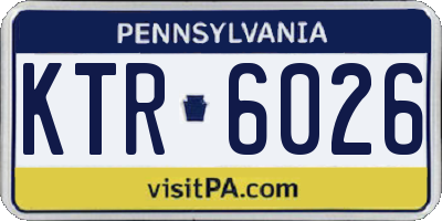 PA license plate KTR6026