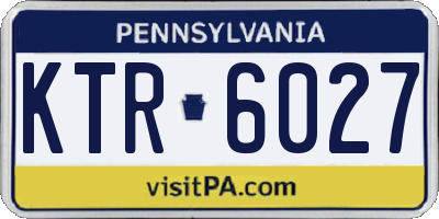 PA license plate KTR6027