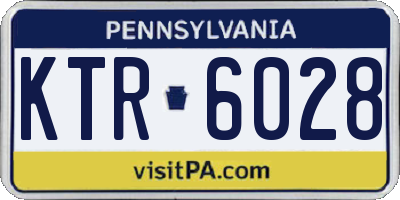 PA license plate KTR6028