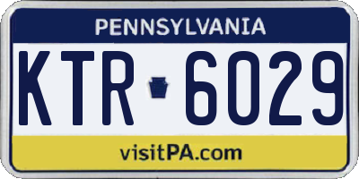 PA license plate KTR6029