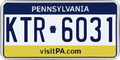 PA license plate KTR6031