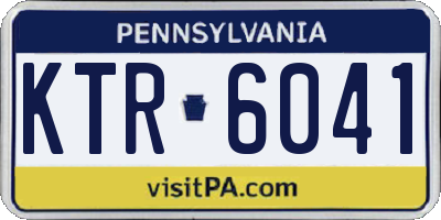 PA license plate KTR6041