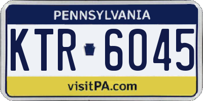 PA license plate KTR6045