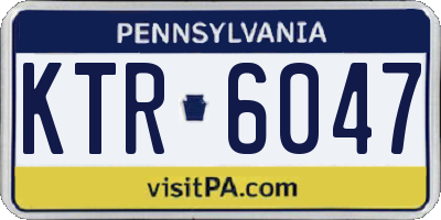 PA license plate KTR6047
