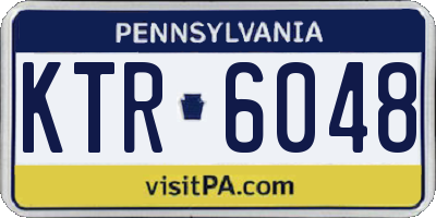 PA license plate KTR6048