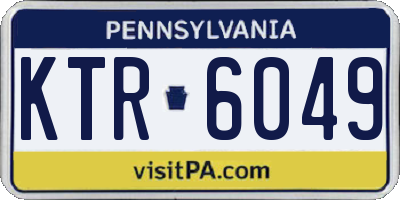 PA license plate KTR6049