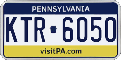 PA license plate KTR6050