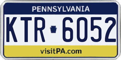PA license plate KTR6052