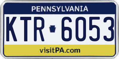 PA license plate KTR6053