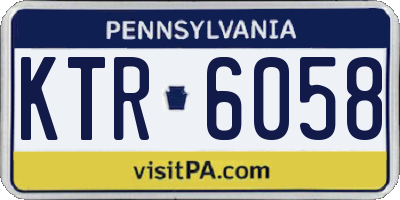 PA license plate KTR6058