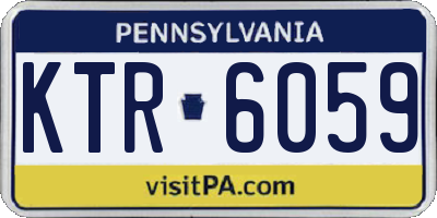PA license plate KTR6059