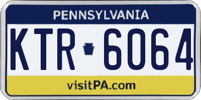 PA license plate KTR6064
