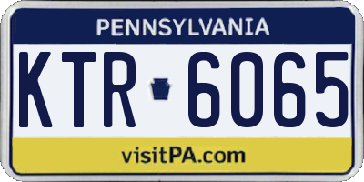 PA license plate KTR6065