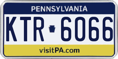 PA license plate KTR6066