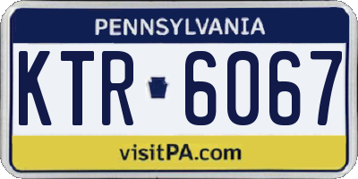PA license plate KTR6067