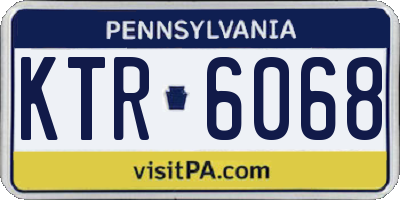 PA license plate KTR6068