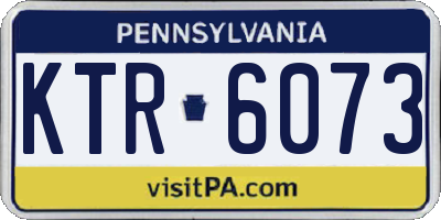 PA license plate KTR6073