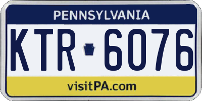 PA license plate KTR6076