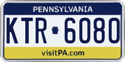 PA license plate KTR6080