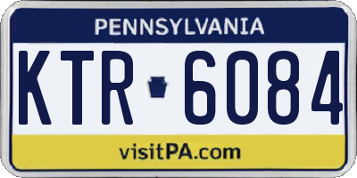 PA license plate KTR6084