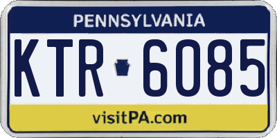PA license plate KTR6085