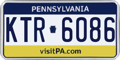 PA license plate KTR6086