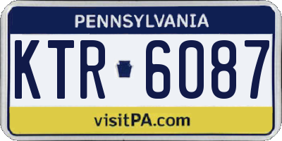 PA license plate KTR6087