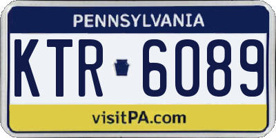 PA license plate KTR6089