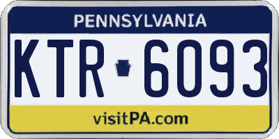 PA license plate KTR6093